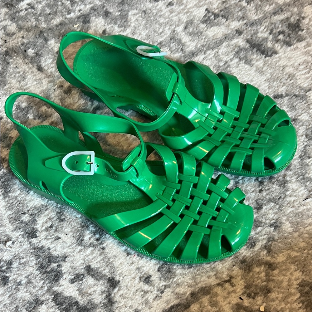 Green Jelly Sandals